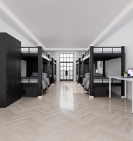 Lit double superposé pour adulte, cadre métallique, lit double métallique, lit d'hôtel, lit, style tubo de acero camaliteras metalicas baratas