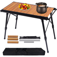 Table de camping personnalisée, table pliante en aluminium pour l'extérieur, table de cuisson légère, ensemble de table de barbecue de jardin