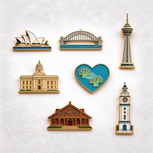 Épingles <span class=keywords><strong>de</strong></span> revers en émail Taj Mahal et Cité Interdite, souvenirs <span class=keywords><strong>de</strong></span> voyage sur sites historiques, badges métalliques personnalisés, broches, emblèmes, artisanat - Product Image 3
