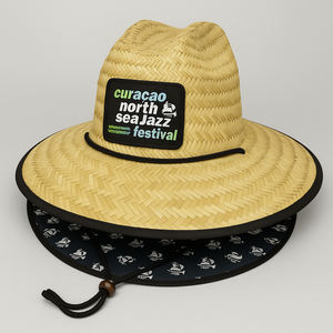 Sombrero de Paja de Alta Calidad con Logotipo Personalizado para el Verano 2026, Sombrero de Playa para Salvavidas, con Estampado de Pesca, para Surf y Playa - Product Image 5