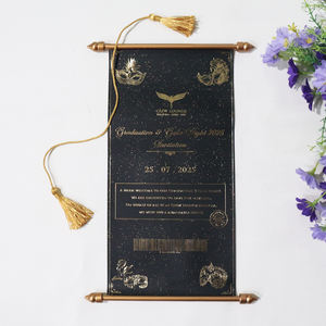 Carte d'invitation de fête de remise des diplômes de défilement d'événement de costume de mascarade avec des annonces de boîte pour des universités de collèges de lycée - Product Image 2