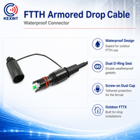 Cable de Fibra Óptica Blindado KEXINT FTTH SC/APC 5.0 Negro Corning, Cable de Conexión Impermeable, Cable de Fibra Óptica FTTH