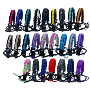 Botella con Asas <span class=keywords><strong>de</strong></span> Paracord para Senderismo y Camping, Recubrimiento Anticorrosión, Sin Aislamiento Térmico, para Beber - Product Image 1