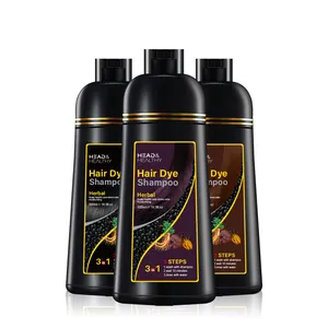 SHIHUANUO fábrica al por mayor Gran oferta veloz argán sin amoníaco a base de hierbas negro tinte para el cabello champú 3 en 1 tinte para el cabello