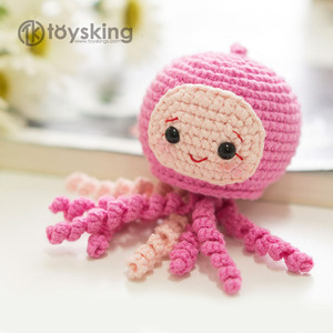100% crochet manuel par aiguille crochet avec fil à la forme d'animal de mer pieuvre cheval de mer Amigurumi Kawaii jouets pour porte-clés - Product Image 1