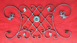 Wrought <strong>Iron</strong> Decorate <strong>Rosette</strong> Panels for Window Railing or Fence Gate Decoration Ornament - Product Image 2