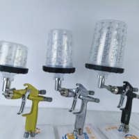 Mini pistolet de retouche avec gobelets de peinture jetables multi-tailles de 200 à 800 ml, kit de retouche universel sans nettoyage, gobelets de 200/400/600 ml