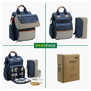 Bolsa Térmica Portátil Personalizada de Vinilo Azul Económica <span class=keywords><strong>para</strong></span> Picnic | Playa | Trabajo | Bolsa Térmica <span class=keywords><strong>para</strong></span> Transportar Alimentos Frescos y Cerveza - Product Image 3