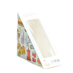 生分解性クラフト紙食品ボックスサンドイッチ包装ボックス