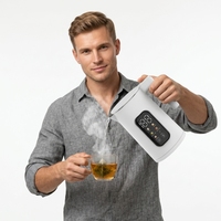 Bouilloire Électrique Sans Fil à Double Paroi en Verre 1,8 L 1500 W avec Contrôle de Température, Meilleure Vente sur le Marché Européen, pour Usage Domestique et Industriel