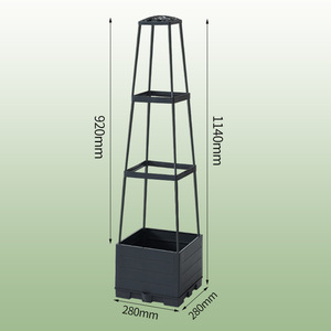 Jardinière auto-arrosante avec treillis de support pour tomates, cage de culture verticale pour légumes, pot de jardinage, vente en gros - Product Image 5