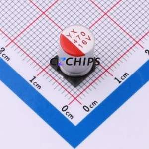 Condensador Sólido SMD SPT1CM471F12TRVZC, D8xL12mm (Capacitancia: 470uF) (Precisión: 20%) (Voltaje Nominal: 16V) - Product Image 1