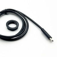 Enchufe hembra de panel de 30cm de longitud con instalación frontal Enchufe recto macho con conector circular USB3.0 de rosca