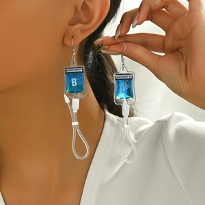 Boucles d'oreilles en forme de poche de sang de différentes couleurs, boucles d'oreilles de groupe sanguin pour fête d'<span class=keywords><strong>Halloween</strong></span> - Product Image 5
