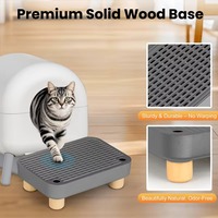 Tapis anti-éclaboussures pour litière de chat, filtre à pédale, facile à nettoyer, anti-fuite, pour chatons et chats seniors, accessoire pour litière.
