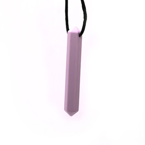 Collier pendentif en silicone de qualité alimentaire pour bébé, vente chaude, pendentifs créatifs multicolores géométriques en forme de crayon et de pierre précieuse - Product Image 4
