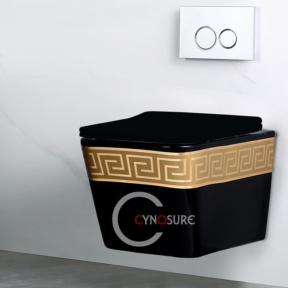 สีดำและสีทองมันวาว