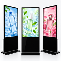 Écran publicitaire numérique vertical d'intérieur avec WiFi, télécommande, écran LCD sur pied pour centres commerciaux, salles d'exposition, hôtels, etc.