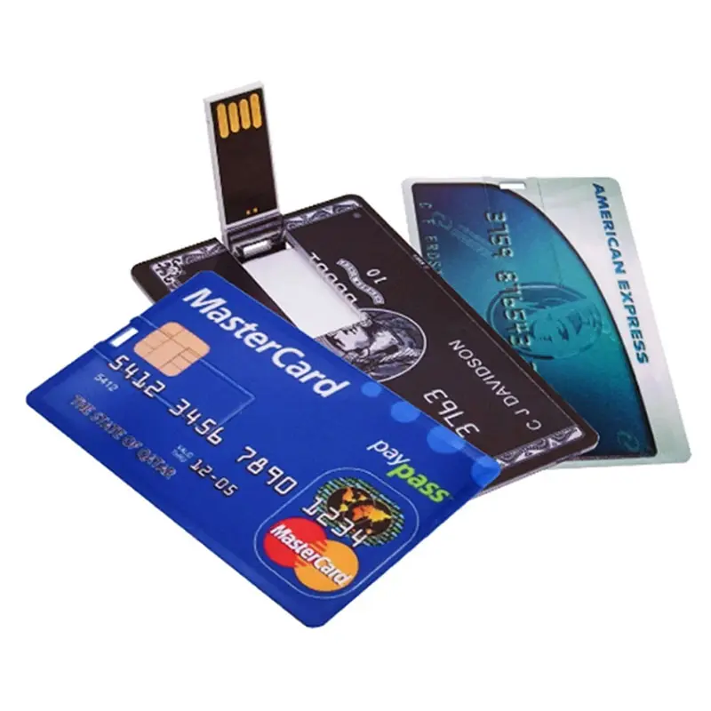 Business Card Usb 2.0 Full Color Printing Popular Gift Advertising 8Gb 128Gb Plastic Pendrive 16Gb Credit Card Usb Flash Drive
