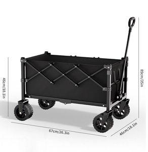 Chariot pliable d'extérieur à quatre roues en acier inoxydable, très vendu, avec plateforme. Couleurs personnalisables. Pour les Plages, le Camping et le Rangement. - Product Image 4