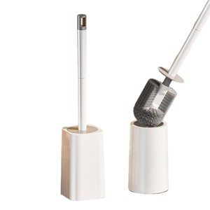 Toilet Brush <b>Set</b> With Long Handle Durable Rectangular Base For Bathroom Cleaning Easy To Clean - Product Image 5