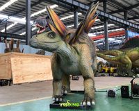 Modèle d'animatronic en silicone de stégosaure artificiel pour parc de trampolines et parc d'aventure, événement interactif intérieur/extérieur