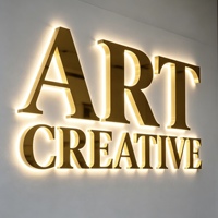 Insegne Luminose 3D Retroilluminate per Esterni, Lettere in Metallo Illuminate a LED per Reception Aziendale, Vendita all'Ingrosso