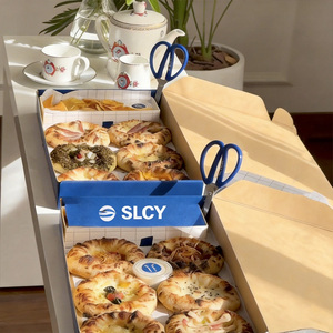 Boîte en papier jetable écologique de qualité alimentaire résistante à la graisse pour la <span class=keywords><strong>livraison</strong></span> de pizzas, gâteaux, pâtisseries, pains et desserts - Product Image 5