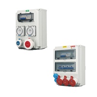 Boîtier de distribution d'alimentation industriel étanche IP65 63A en ABS avec disjoncteur MCB pour chantier et atelier, fabrication OEM BYLJQ