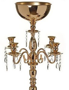 Candelabro de Metal plateado alto con brazo brillante, candelabro votivo plateado, bodas, decoración del hogar, uso de mesa, cristal hecho - Product Image 3