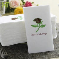 Serviettes de table jetables en papier Airlaid personnalisées 55 g/m² 1 pli, pliables, effet lin, pour occasions haut de gamme