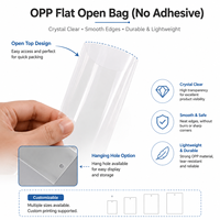 Bolsas Planas Transparentes de OPP con Logotipo Personalizado, Bolsas de Embalaje de Plástico con Parte Superior Abierta, con Grosor y Tamaño Personalizados