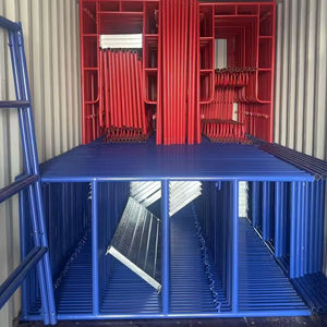 Système d'échafaudage en acier galvanisé à cadre en H avec échelle traversante, plateforme d'échafaudage robuste pour la construction et le soutien de bâtiments - Product Image 3