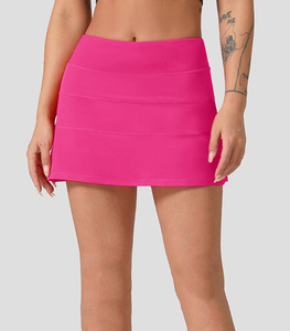 Gonna corta sportiva a vita alta da donna americana europea nuovo abbigliamento da Tennis a pieghe con funzione Anti-camminata - Product Image 1