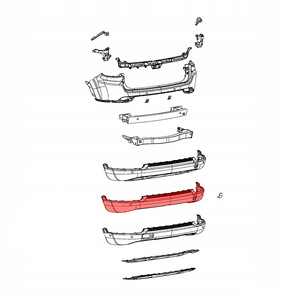 Parte Inferior del Parachoques Trasero Thzy 68352695AB para Jeep Compass 2017-2023 Mk con Transmisión Automática - Product Image 4