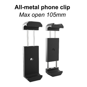 Suporte de Celular Multifuncional para Transmissão ao Vivo com Rosca de 1/4”, Grampo de Alumínio e <span class=keywords><strong>Cold</strong></span> Shoe para Tripé, Vlog e Vídeo - Anticorrosão e Antifurto - Product Image 6