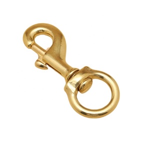 Nuovo Moschettone Girevole a Molla con Chiusura Rapida in Ottone Lucido per Guinzagli per Cani, 14*77mm, Accessori per Yacht e Barche - Product Image 2