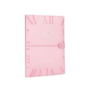 Macaron Time A Daily Note Pu avec couverture de Logo de timbre en aluminium et surpiqûres pour journal d'étudiant de retour à l'école <span class=keywords><strong>2023</strong></span> journal intime - Product Image 1