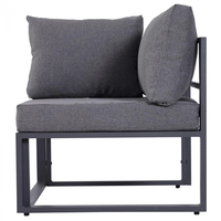 Ensemble de canapés en aluminium en forme de L pour l'extérieur, design moderne personnalisé pour salon, jardin, hôtel et chambre à coucher