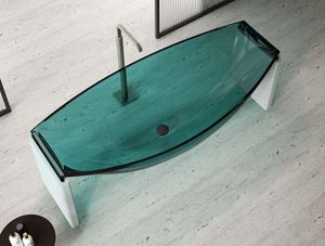 Vasche da bagno in resina trasparente e cristallo di lusso italiano vasche da bagno trasparenti in resina solida - Product Image 6