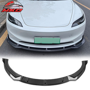Convient pour Tesla Model 3 2024-2026, lèvre de pare-chocs avant style IKON, impression carbone brillant - Product Image 1