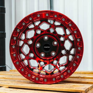 جنوط عجلات مقعرة عميقة مزورة بقفل Beadlock للدفع الرباعي 4x4 مقاس 17x9 6x139.7 للطرق الوعرة لسيارات Ram 1500 Dodge Jeep-Wrangler - Product Image 2