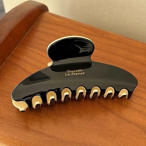 2025 Новые однотонные геометрические ацетатные заколки для волос с логотипом на заказ, женские и женские повседневные большие головные уборы, аксессуар - Product Image 4