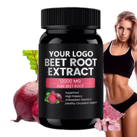 Capsules de poudre de racine de betterave végétaliennes Solilan OEM 8000mg, compléments alimentaires à base de plantes pour la santé cardiaque, capsules de racine de betterave, capsules de betterave rouge