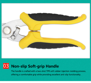 <span class=keywords><strong>Ciseaux</strong></span> d'électricien professionnels en acier inoxydable, cisailles multi-coupes, dénudeur de fils, poignée PP+TPR jaune/noir pour le bricolage - Product Image 5