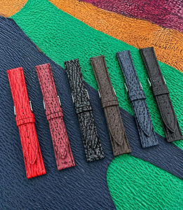 Bracelet de montre en cuir de requin souple 20mm 22mm, véritable bracelet de montre artisanal de qualité supérieure, durable, confortable, bracelet de remplacement de luxe - Product Image 1
