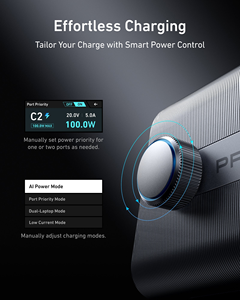 Chargeur Anker Prime 250W GaNPrime 6 ports, chargeur <span class=keywords><strong>rapide</strong></span> de bureau, 4 USB-C, 2 USB-A, écran numérique intelligent pour MacBook, ordinateur portable, iPhone - Product Image 4