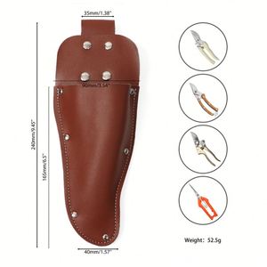 Leather Holster Pliers Holder Pruner Cowhide <b>Belt</b> Hanging <b>Pouch</b> for Gardening Pruning Sheath - Product Image 3