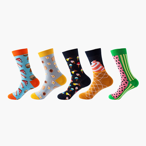 Custom 40 <strong>Units</strong> of <strong>Men's</strong> Novelty Woven Colorful Crew Patterned <strong>Socks</strong> Size EU37-44 - Product Image 5