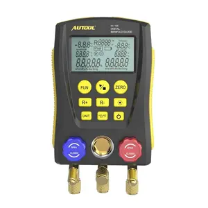 AUTOOL LM120 climatiseur de voiture universel R410A pression d'écoute température Test valeur jauge de collecteur ensemble numérique Valve cvc